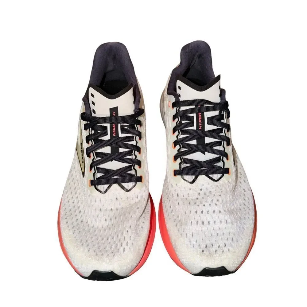 Brooks Hyperion Men’s Running Shoe — White with Coral Accent size 11.5